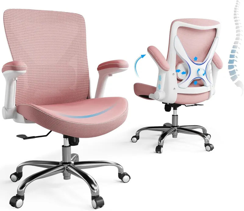 Ergalithic Ergonomic Office Chair Pink